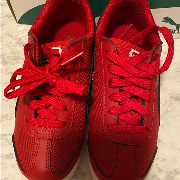 boys red puma shoes